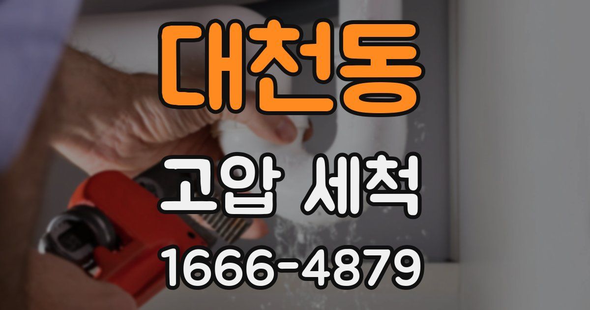 대천동 고압 세척