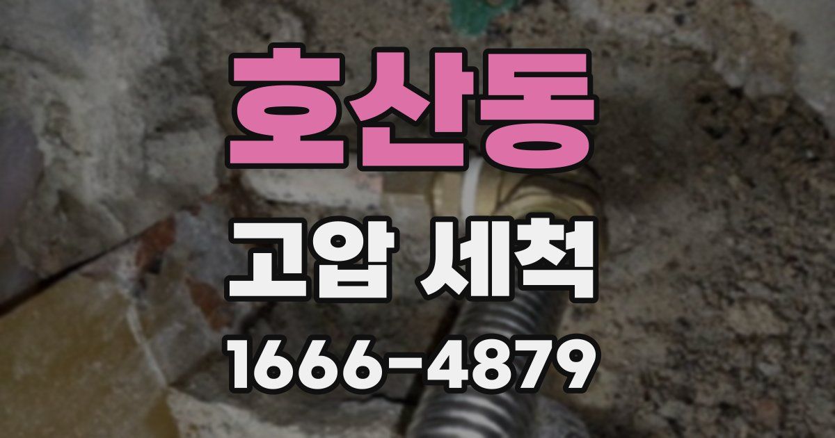 호산동 고압 세척