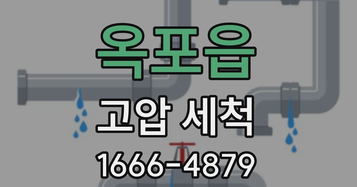 옥포읍 고압 세척
