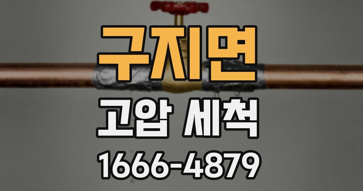 구지면 고압 세척