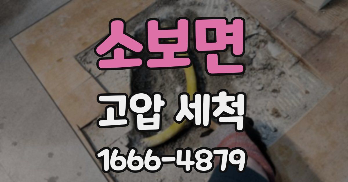소보면 고압 세척