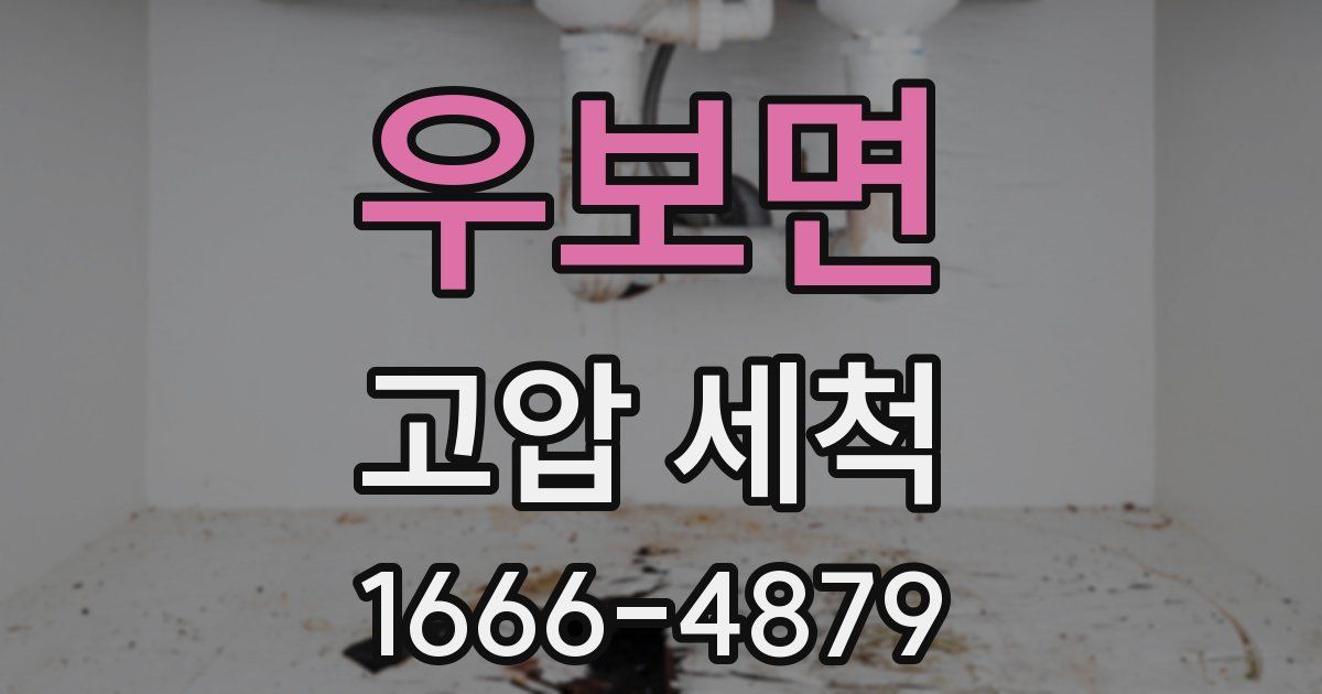 우보면 고압 세척