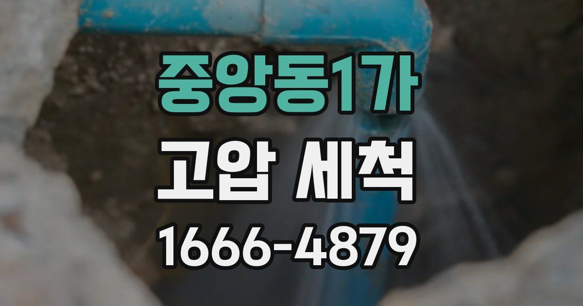 중앙동1가 고압 세척