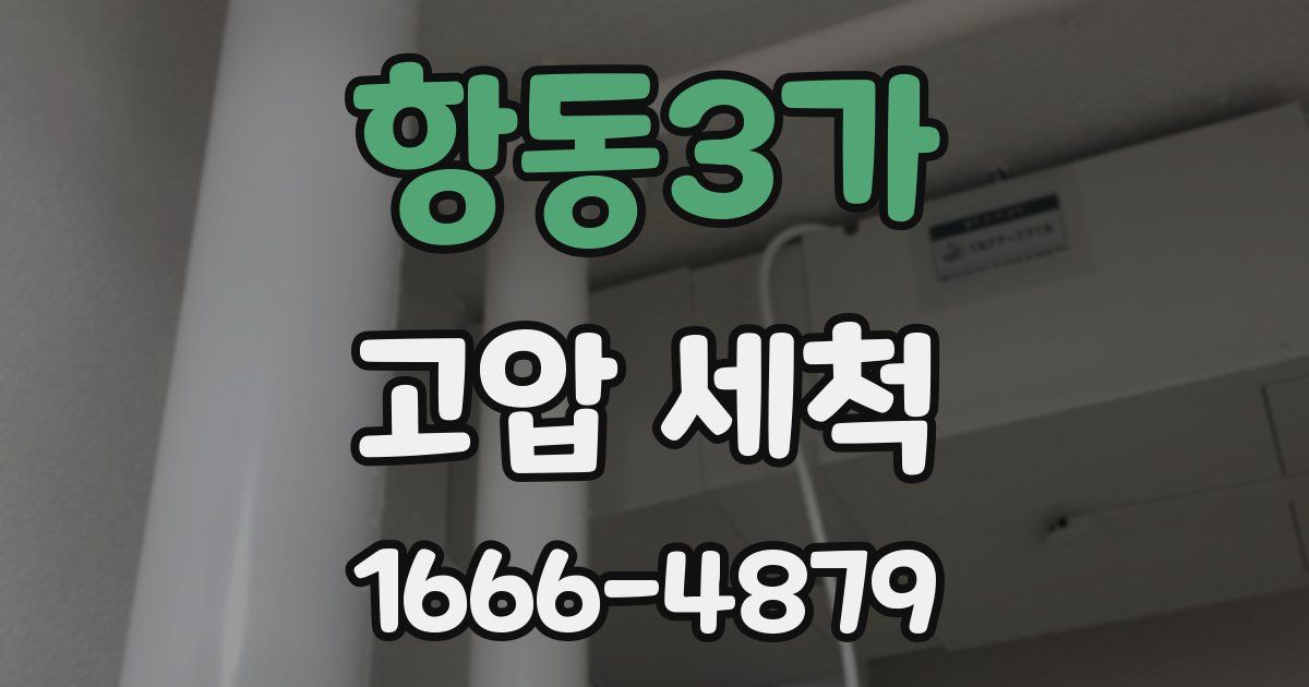 항동3가 고압 세척