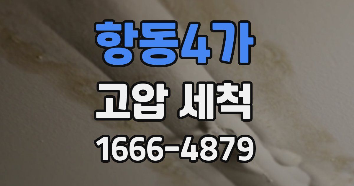 항동4가 고압 세척