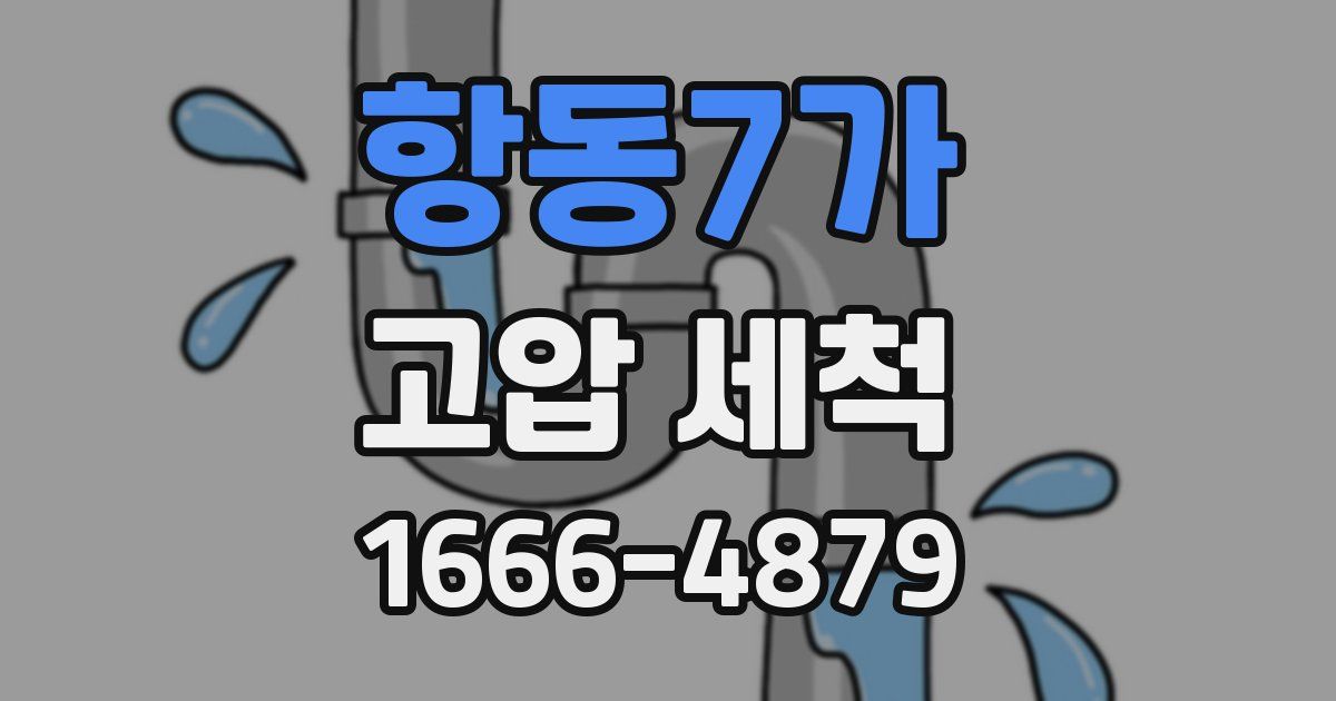 항동7가 고압 세척