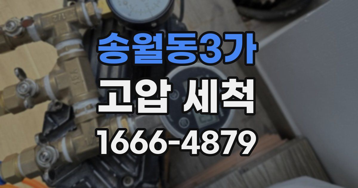 송월동3가 고압 세척
