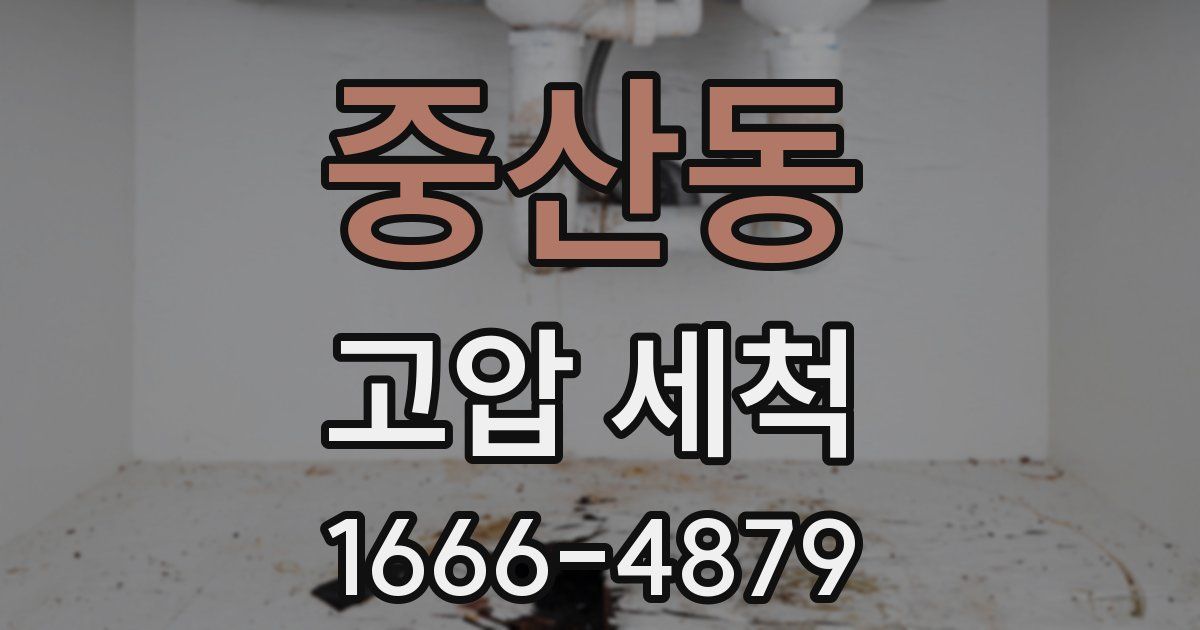 중산동 고압 세척