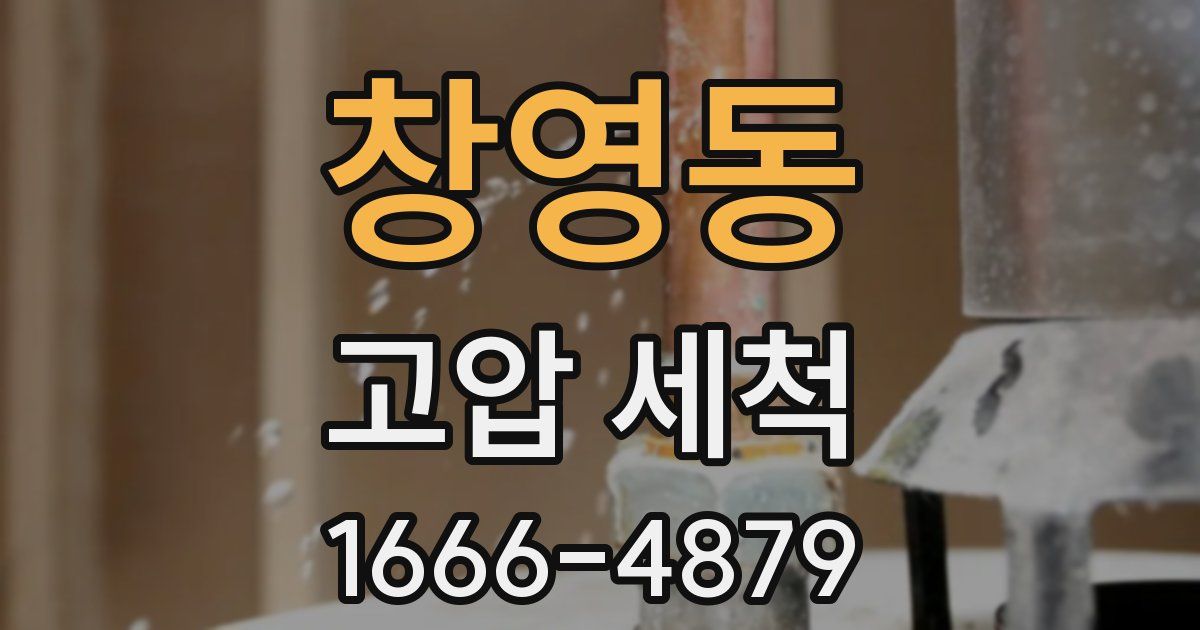 창영동 고압 세척