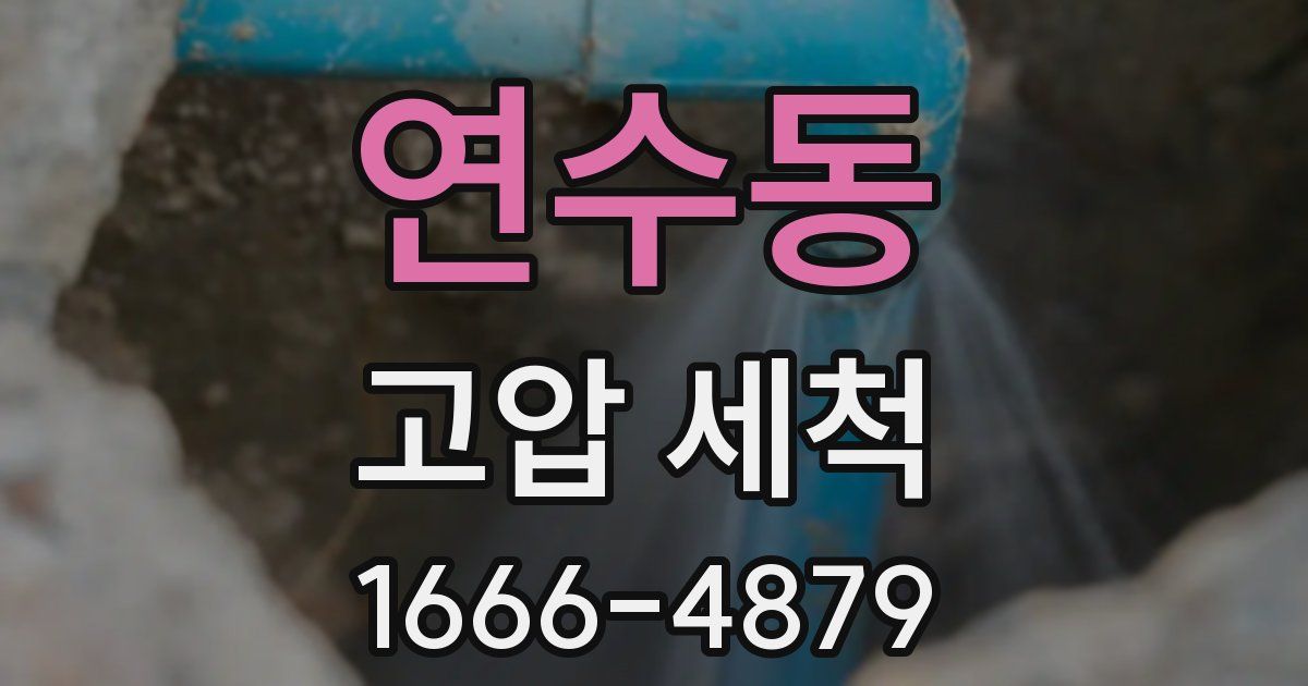 연수동 고압 세척