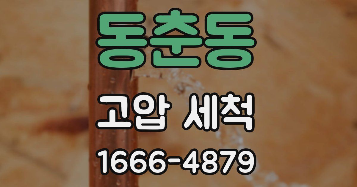 동춘동 고압 세척