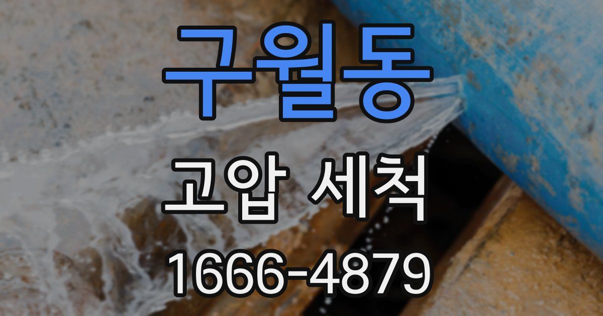 구월동 고압 세척