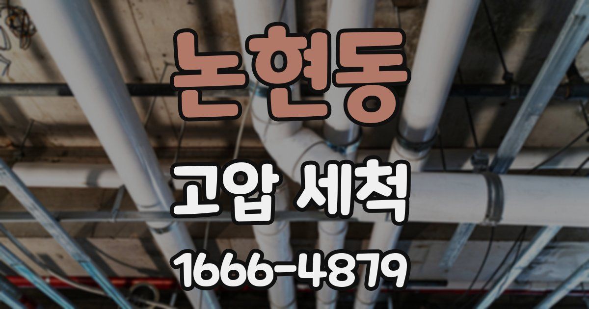 논현동 고압 세척