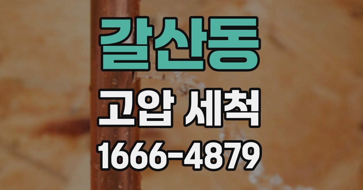 갈산동 고압 세척