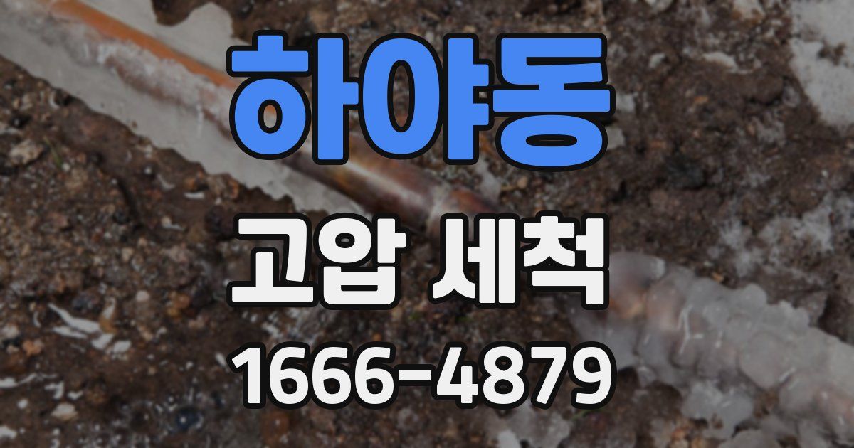 하야동 고압 세척