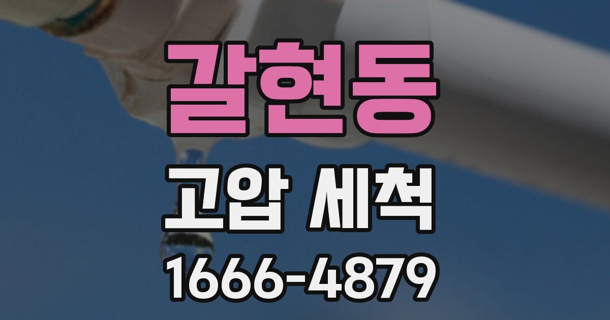 갈현동 고압 세척