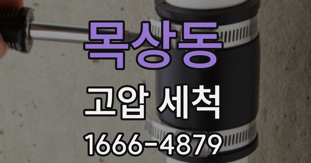 목상동 고압 세척