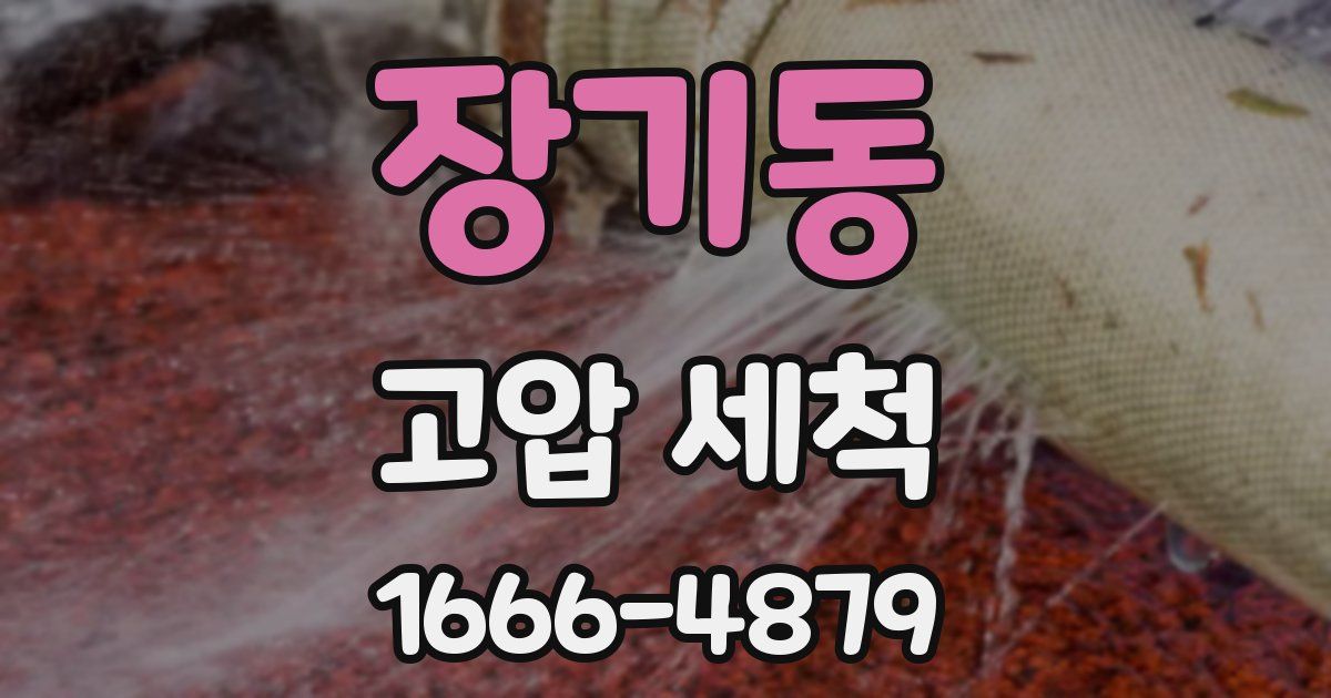장기동 고압 세척