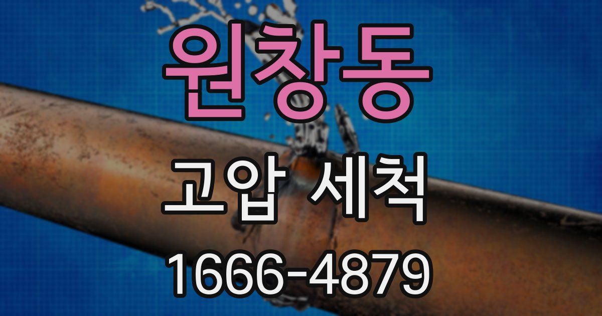원창동 고압 세척