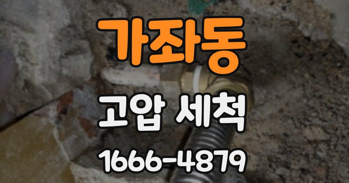 가좌동 고압 세척