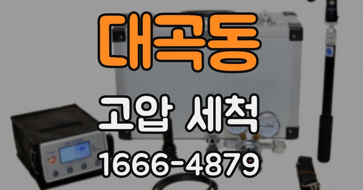대곡동 고압 세척