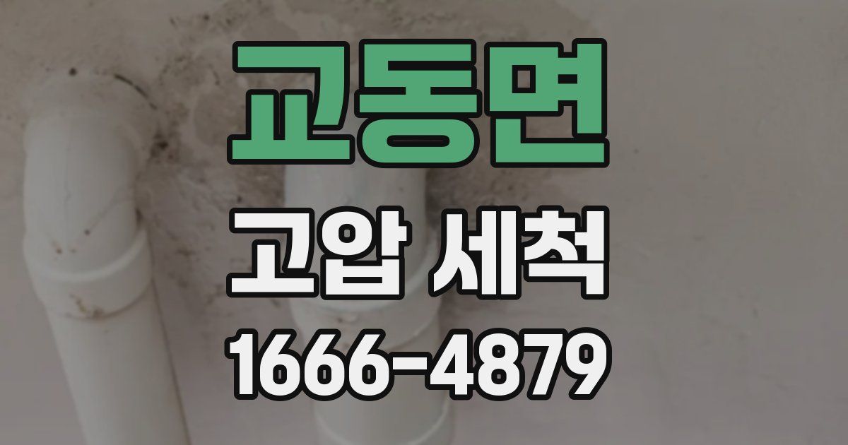 교동면 고압 세척