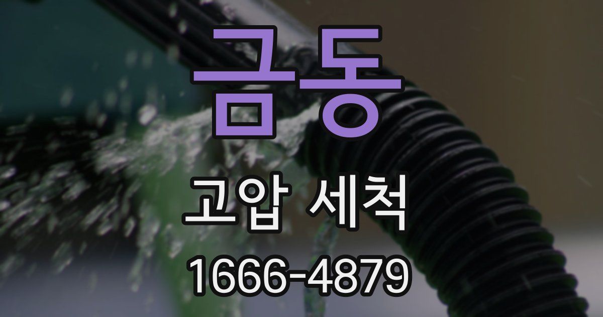 금동 고압 세척