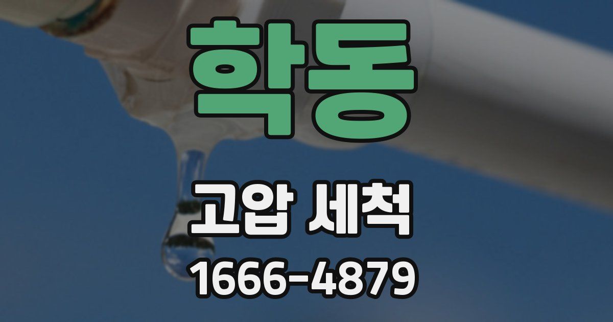 학동 고압 세척