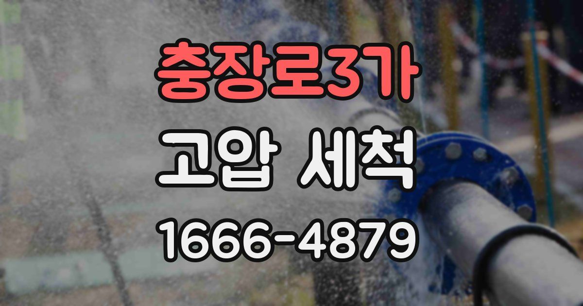 충장로3가 고압 세척