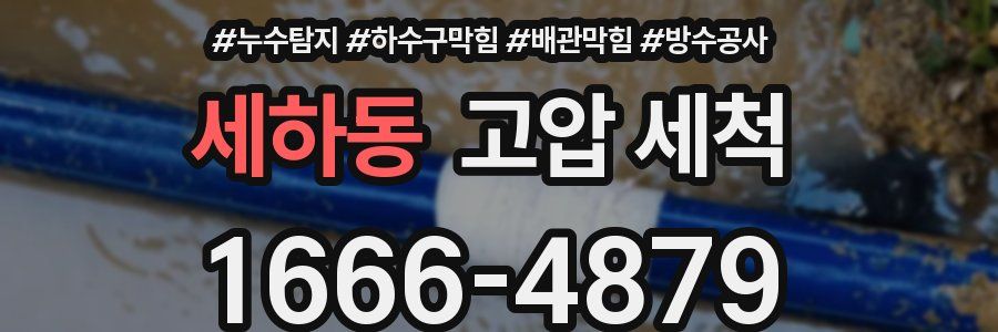 세하동 고압 세척