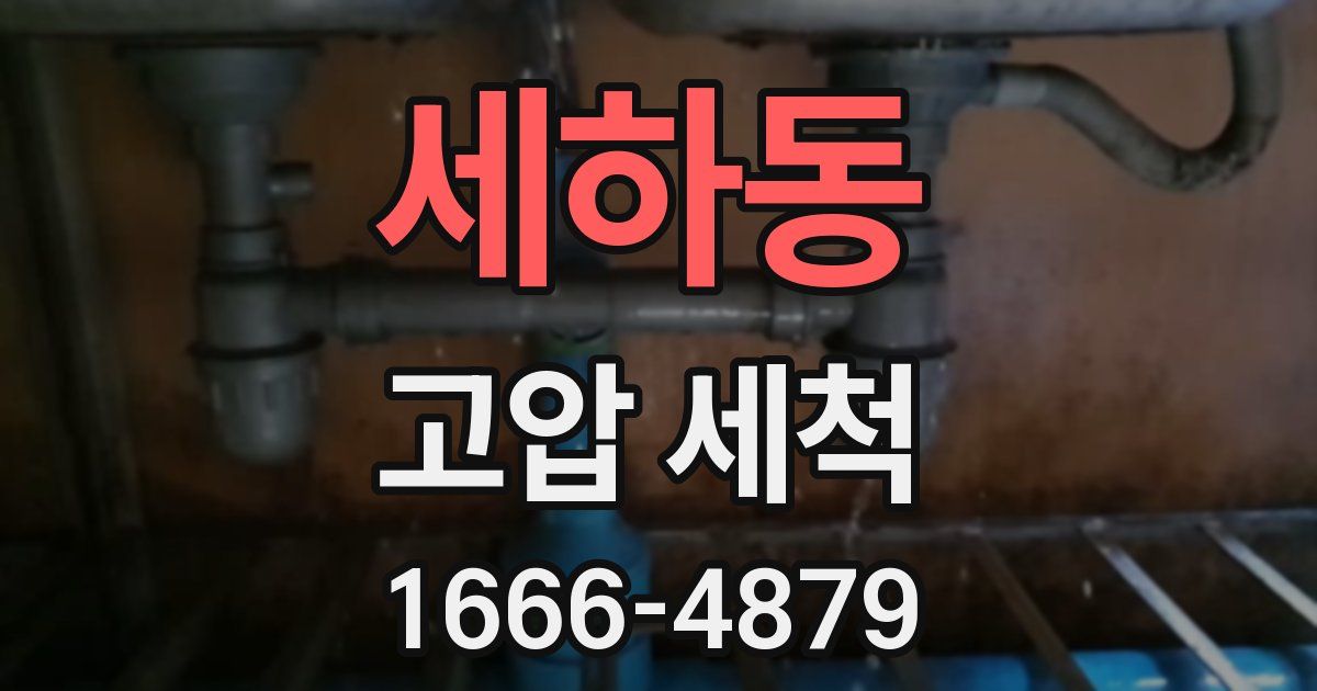 세하동 고압 세척