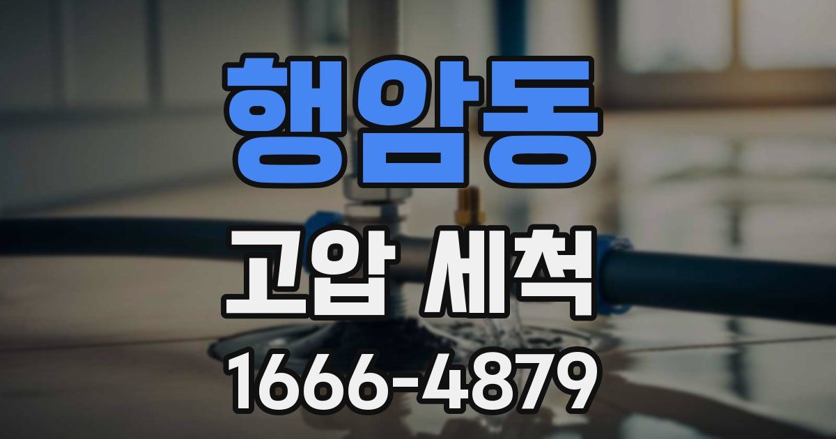 행암동 고압 세척