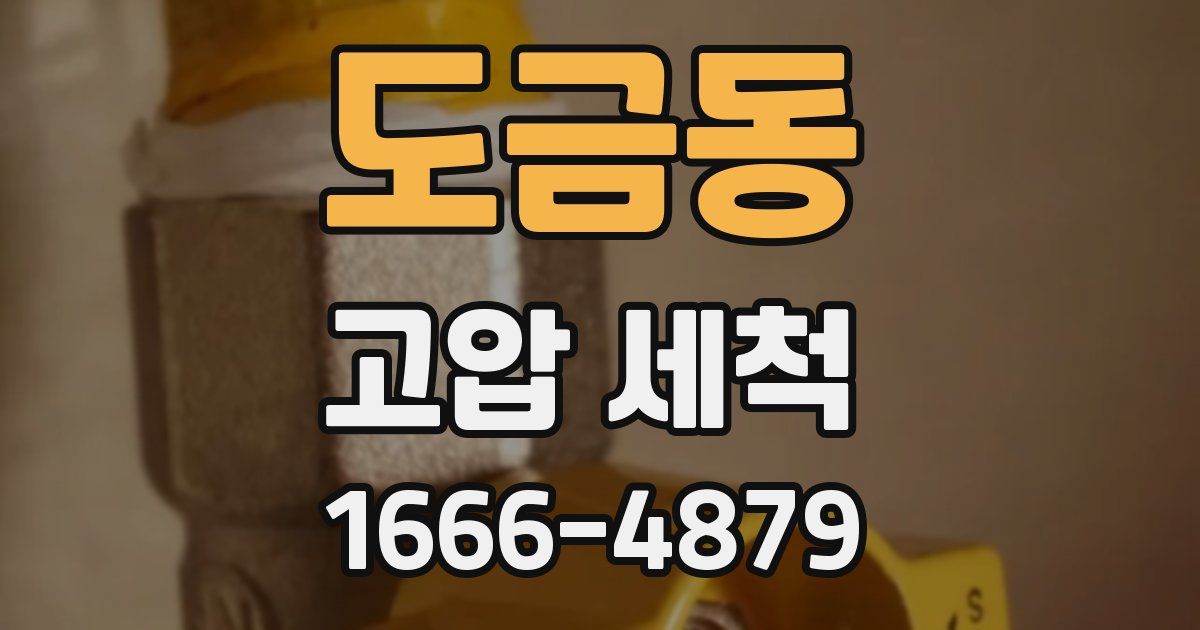 도금동 고압 세척