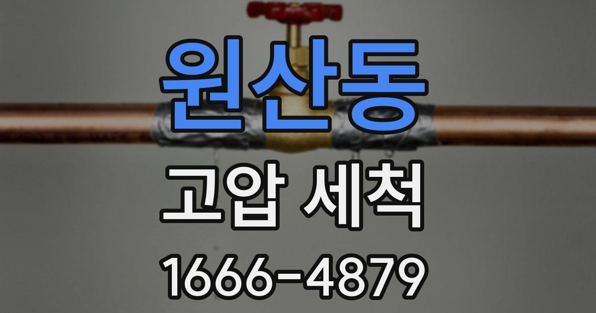 원산동 고압 세척