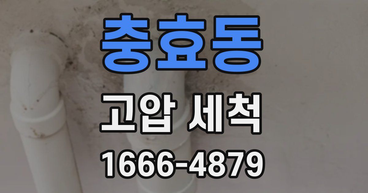 충효동 고압 세척