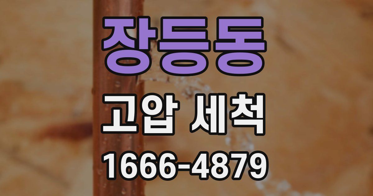장등동 고압 세척