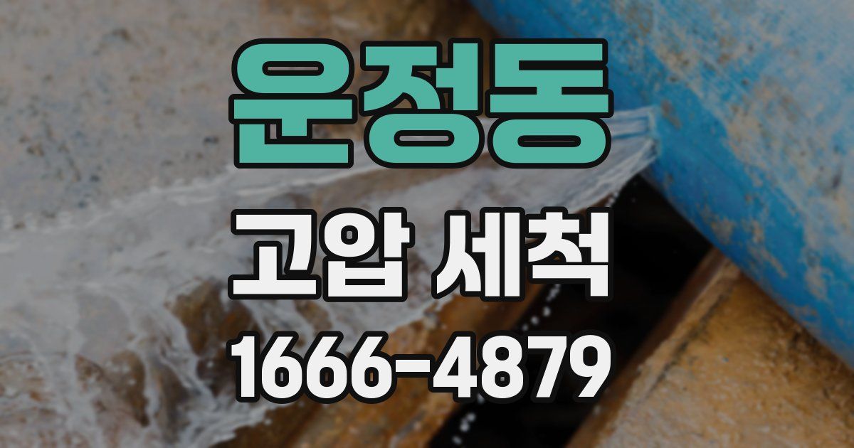 운정동 고압 세척
