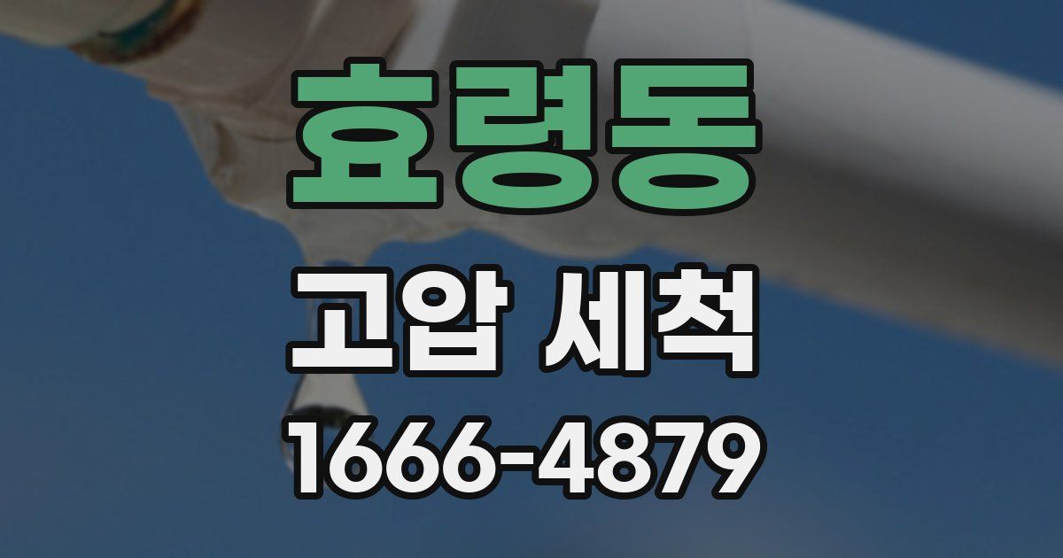 효령동 고압 세척