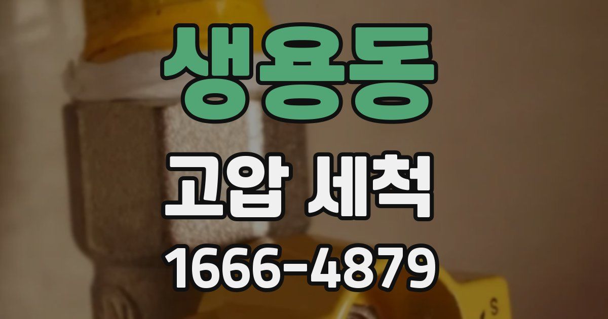 생용동 고압 세척