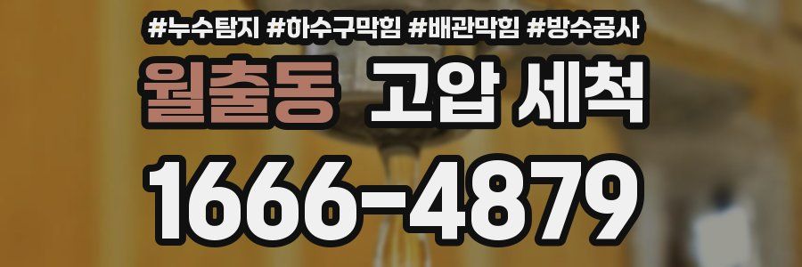 월출동 고압 세척