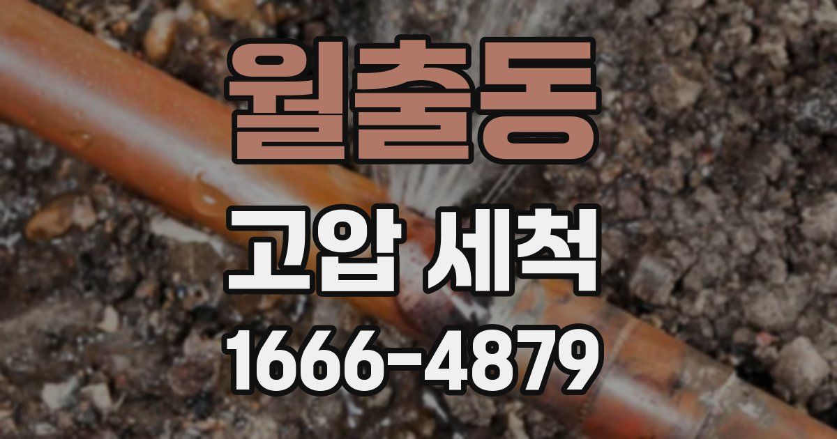 월출동 고압 세척