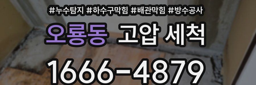 오룡동 고압 세척