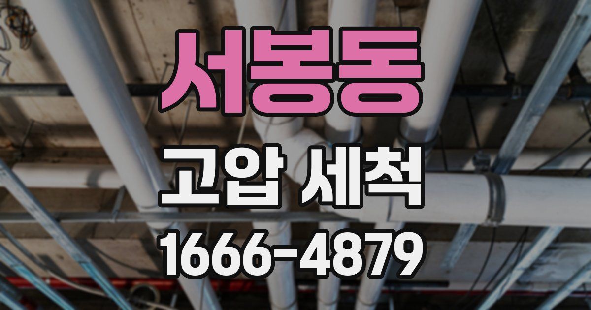 서봉동 고압 세척