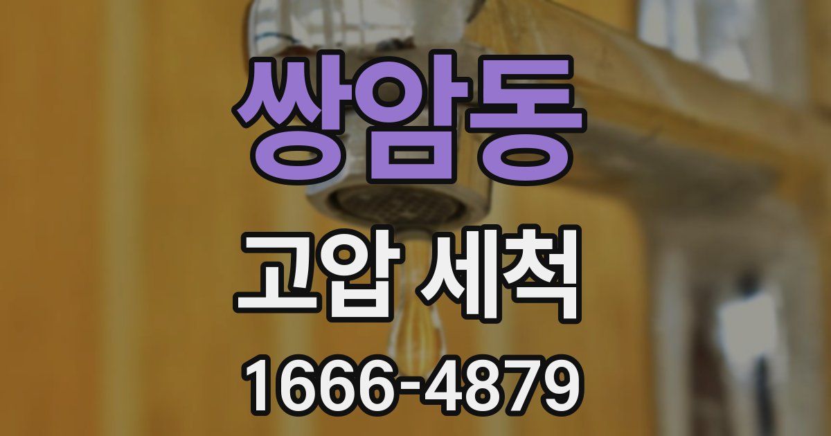 쌍암동 고압 세척