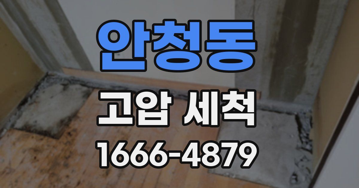 안청동 고압 세척
