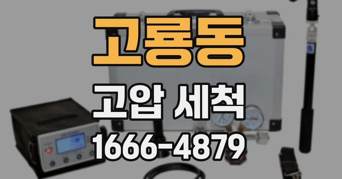 고룡동 고압 세척