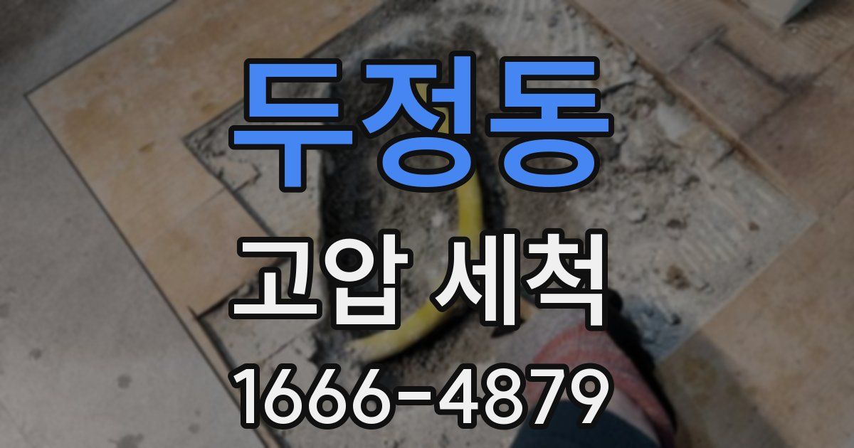 두정동 고압 세척
