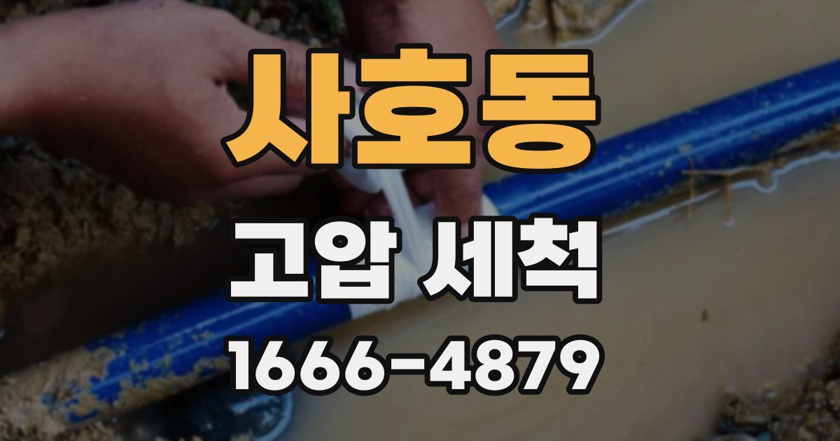 사호동 고압 세척