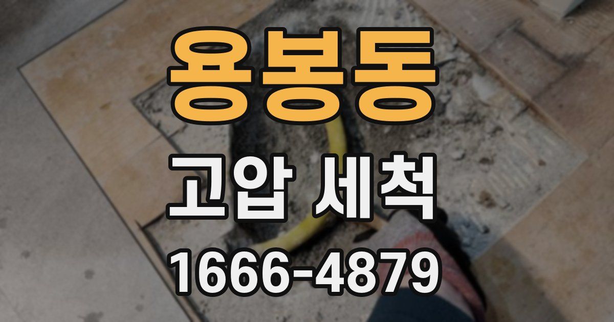 용봉동 고압 세척