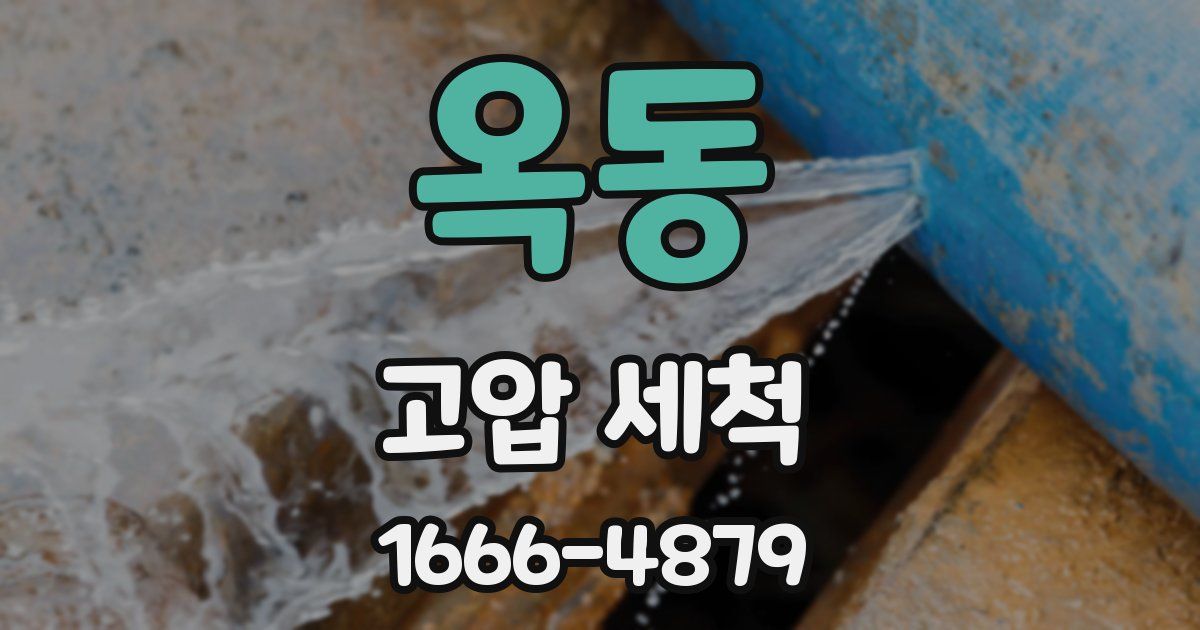 옥동 고압 세척